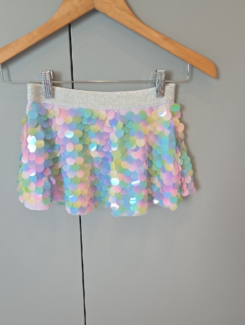 Shade Critters Palm Beach Mermaid Scallop Sequin Cover Up Skirt - Pastel Rainbow - Picture 5 of 5